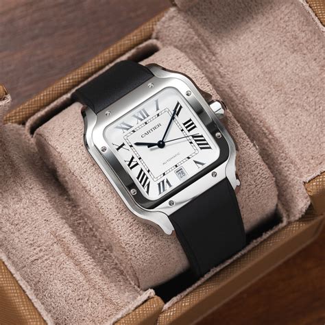 santos cartier rubber strap|cartier santos dumont strap.